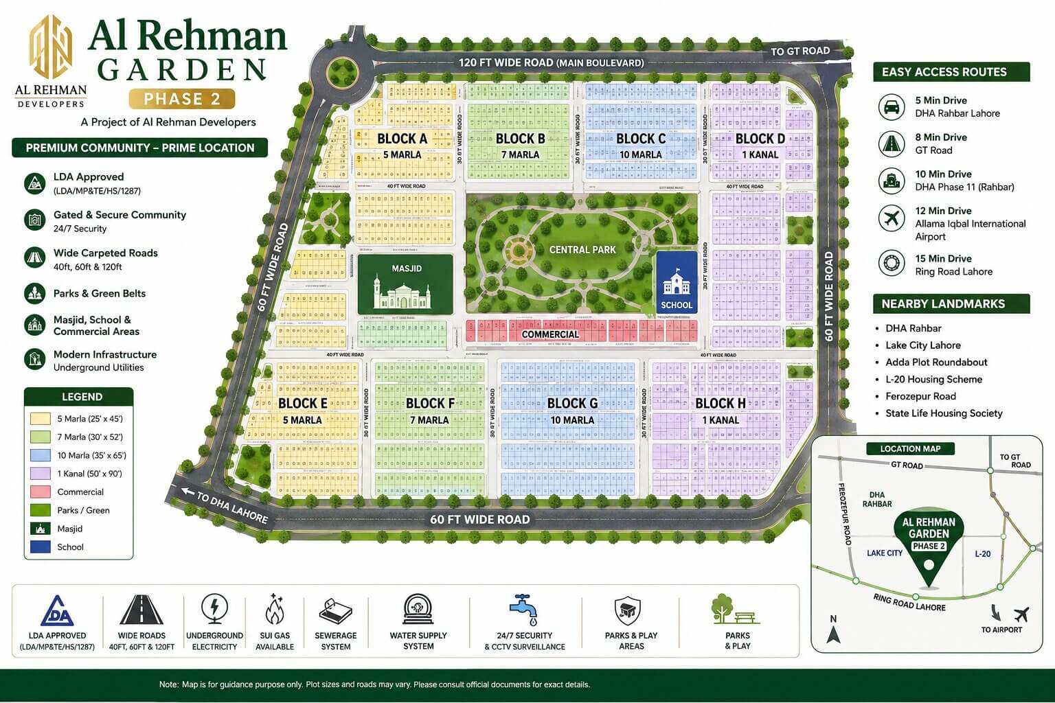Al Rehman Garden Phase 2 Map 2026